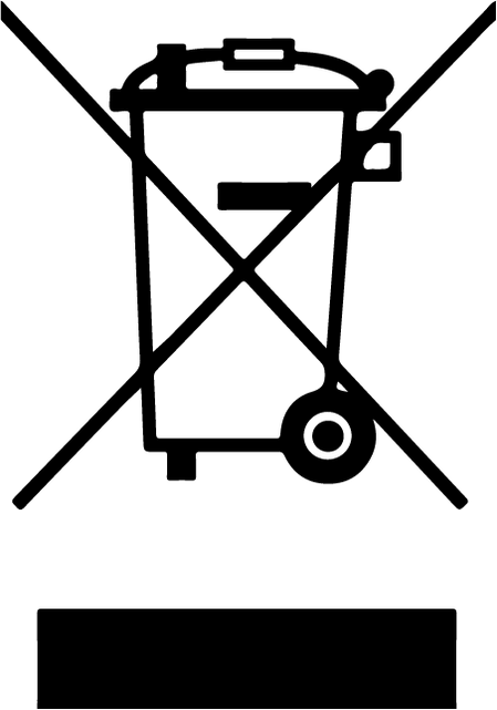 Durchgestrichene Mülltonne